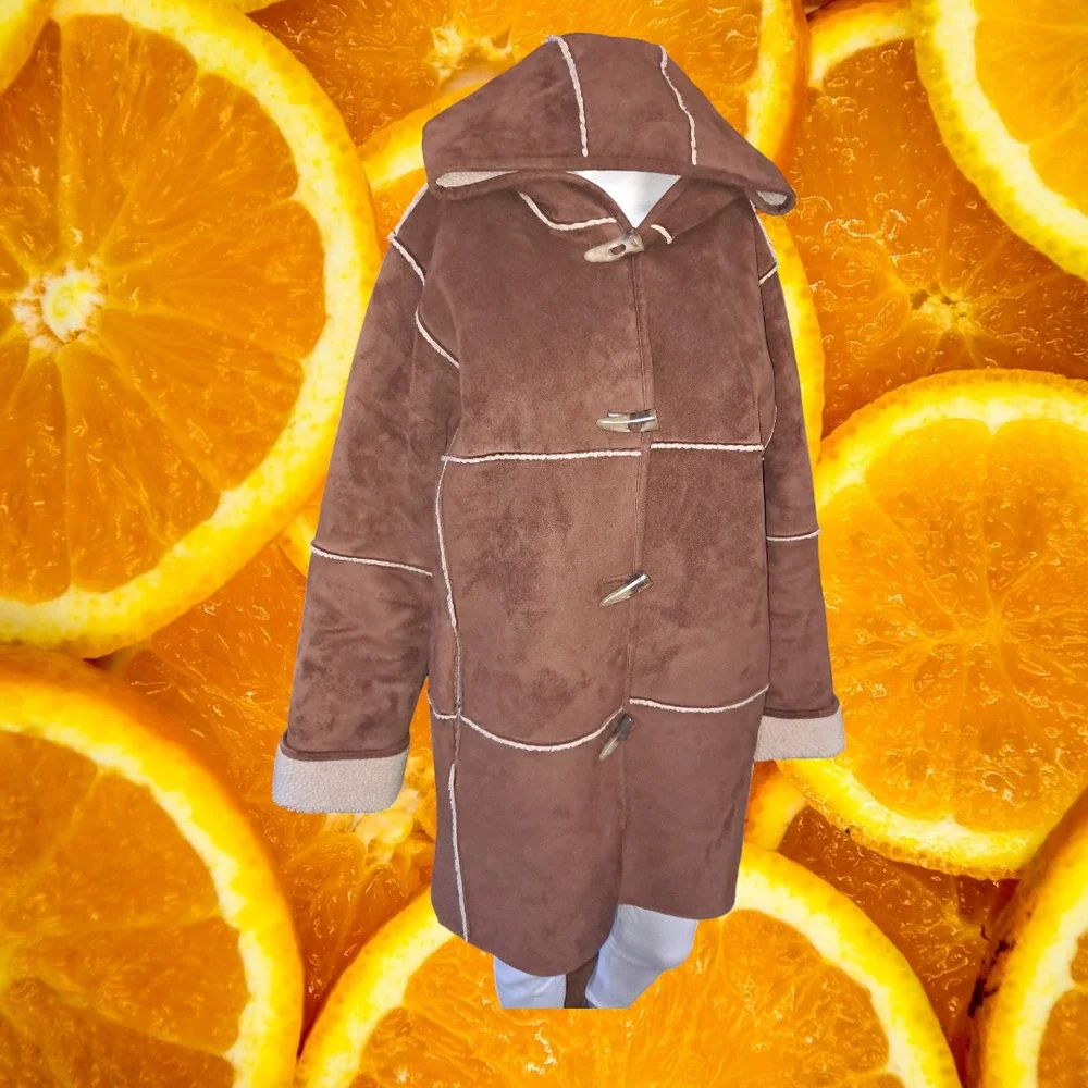 Lauren Ralph Lauren Faux Leather Sherpa Jacket Size Medium‎